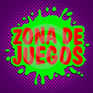 Zona de juegos, Games Zone spanish text