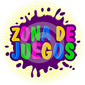 Zona de juegos, Games Zone spanish text photo