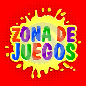 Zona de juegos, Games Zone spanish text photo