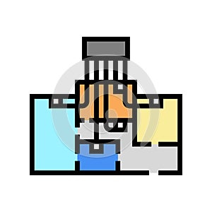 zoned heating cooling systems color icon vector illustration