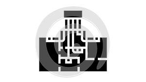 zoned heating cooling systems glyph icon animation