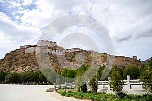 ZongShan castle in Jiangzi city of Tibet