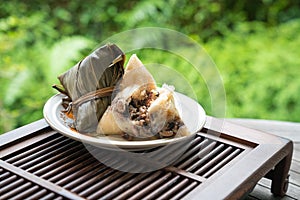 Zongzi. Rice dumpling for Chinese traditional Boat Festival
