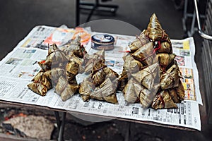 Zongzi Sticky Rice Dumplings is a traditional Chinese food.