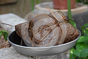 Zongzi is a traditional Chinese rice dish made of glutinous rice.