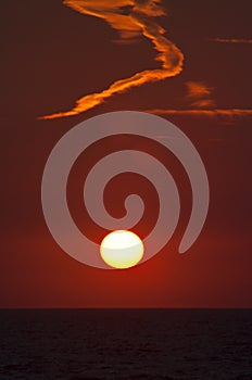 Zonsondergang Katwijk; Sunset Katwijk, Netherlands