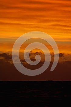 Zonsondergang Zuid Atlantische oceaan; Sunset Southern Atlantic photo