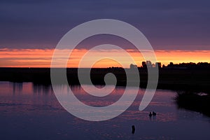 Zonsopkomst, Nederland; Sunrise, Netherlands