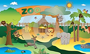 Zoo with animal