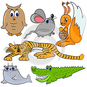 Zoo animals. cartoon mammal photo