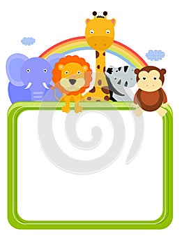 Zoo Animals and frame photo
