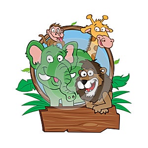 Zoo animals set