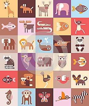 Zoo Animals vector illustration