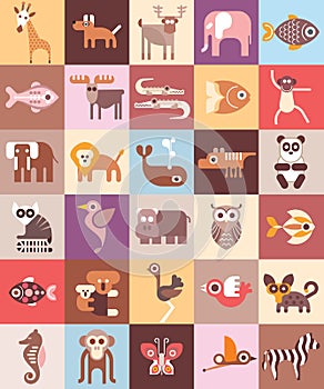 Zoo Animals vector illustration photo