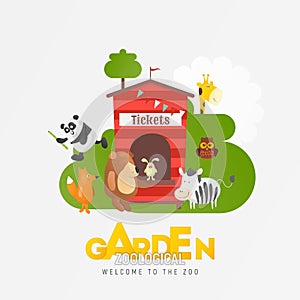 Zoo Animals in Zoological Garden Ad photo