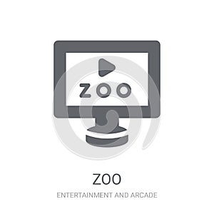 zoo icon. Trendy zoo logo concept on white background from Enter