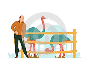 Zoo Keeper Flat Illustration