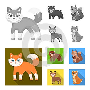 Zoo, nature, reserve and other web icon in monochrome,flat style.Artiodactyl, nature, ecology, icons in set collection.