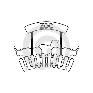 zoo\'s logo icon. Element of zoo for mobile concept and web apps icon. Outline, thin line icon for website design and development,