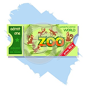 Zoo Ticket Admit One Card or Coupon to Safari Zoo