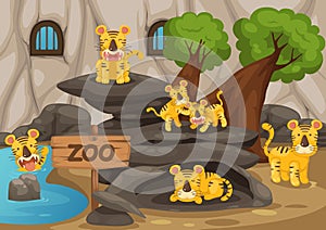 Zoo and tiger photo