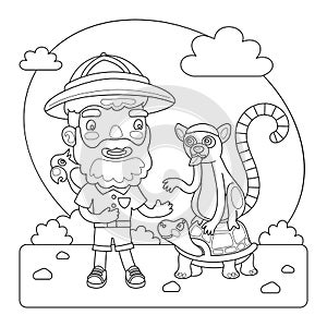 Zookeeper Coloring Page