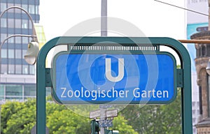 Zoologischer Garten U bahn train station Berlin Germany