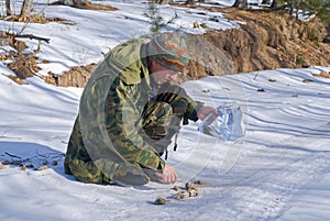 Zoologist in taiga 7