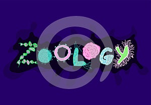 Zoology Bacteria Lettering