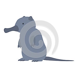 Zoology desman icon cartoon vector. Friendly animal