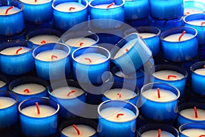 Zoom on Blue Candels