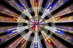 Zoom burst of stained glass window