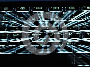 Zoom effect backlit keyboard