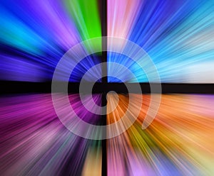 Zoom effect over the colored lights