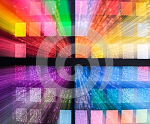 Zoom effect over the colored lights square