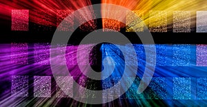 Zoom effect over the colored lights square