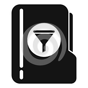 Zoom filter folder icon simple vector. Web app data