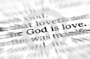 Zoom God is Love Scripture in Bible photo