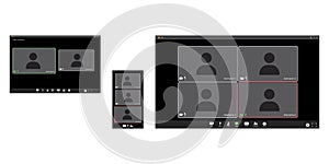 Zoom great design. Online technology concept vector. Digital communication. Computer screen. Stock image