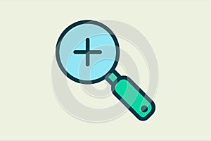Zoom In icon. icon related to UI elements. suitable for web site, app, user interfaces,element, printable etc. flat line icon
