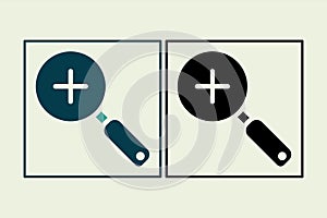 Zoom In icon. icon related to UI elements. suitable for web site, app, user interfaces,element, printable etc. solid icon style.