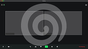 Zoom Interface. Zoom Video Conference. Video Call. Meeting App Interface