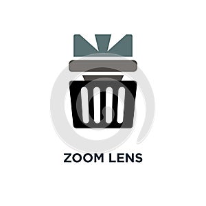 zoom lens icon. autofocus concept symbol design, digital photo c