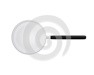 Zoom lens magnifier on a white background. Magnifying equipment instrument