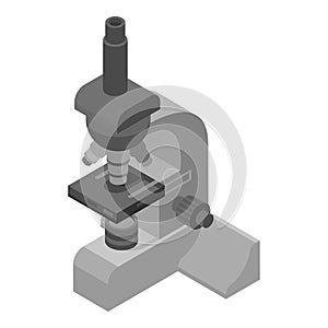 Zoom microscope icon, isometric style