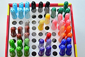 Multicolored Felt-tip pens in their carton box