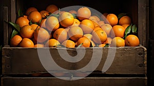 zoom oranges in crate