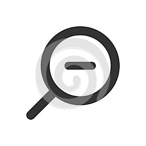 Zoom out glyph vector icon