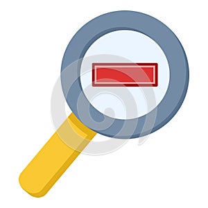 Zoom Out Magnifying Glass Flat Icon