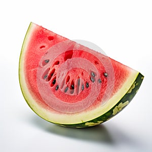 Zoom Photography: Exacting Precision Of Watermelon On White Background